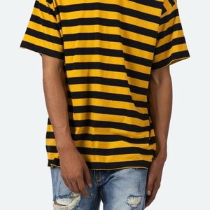 Mnml Black & Yellow Striped Short Sleeve T-Shirt